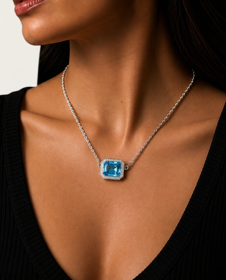 Blue Topaz Pendant