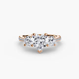 Three-Stone with Pavé Band