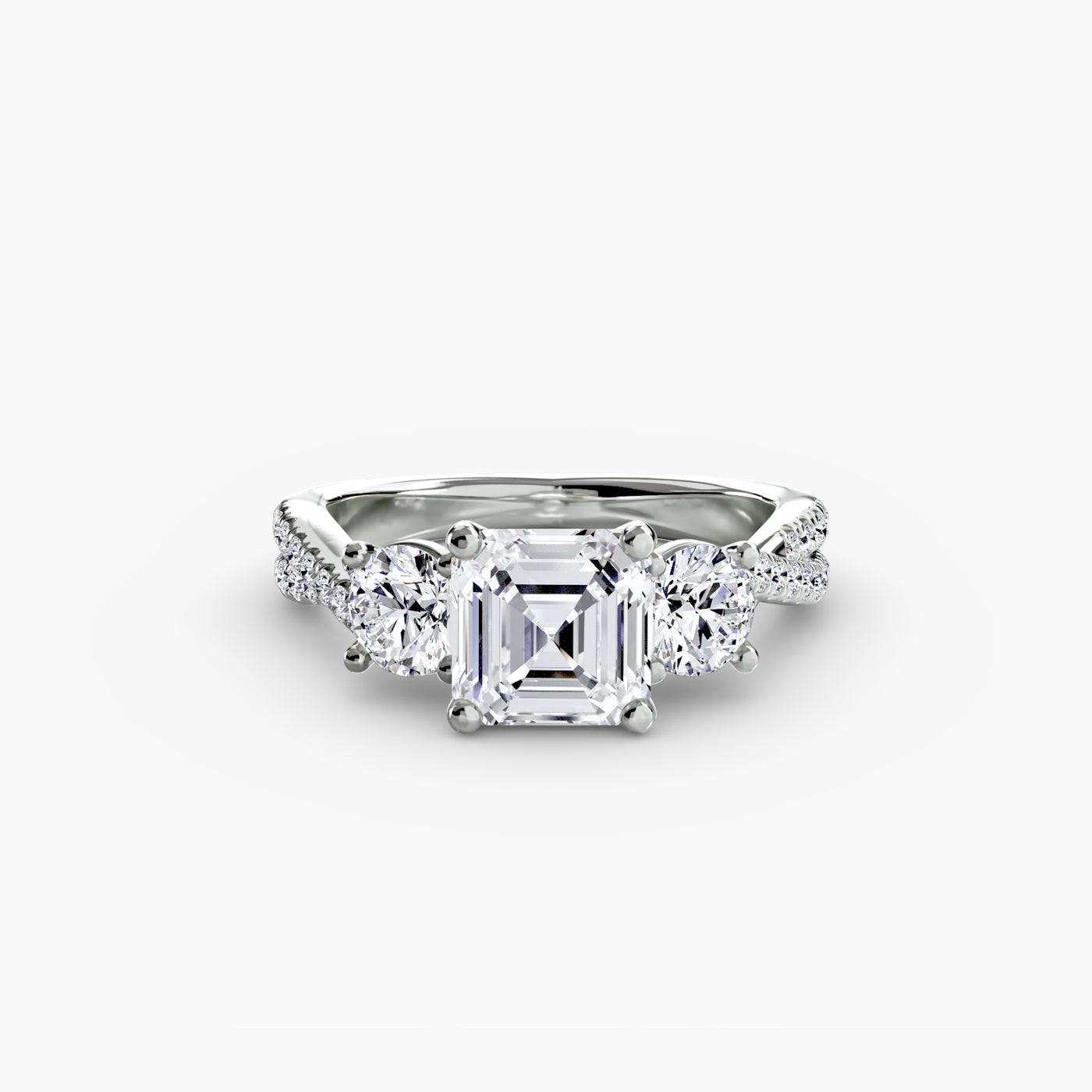Three-Stone with Pavé Band 2