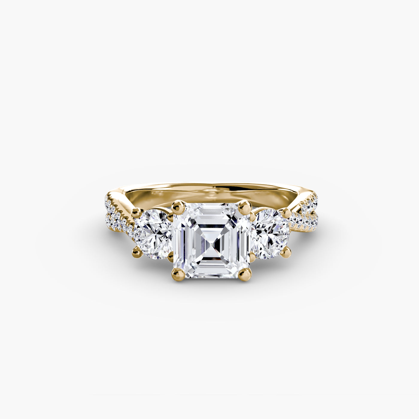 Three-Stone with Pavé Band 2