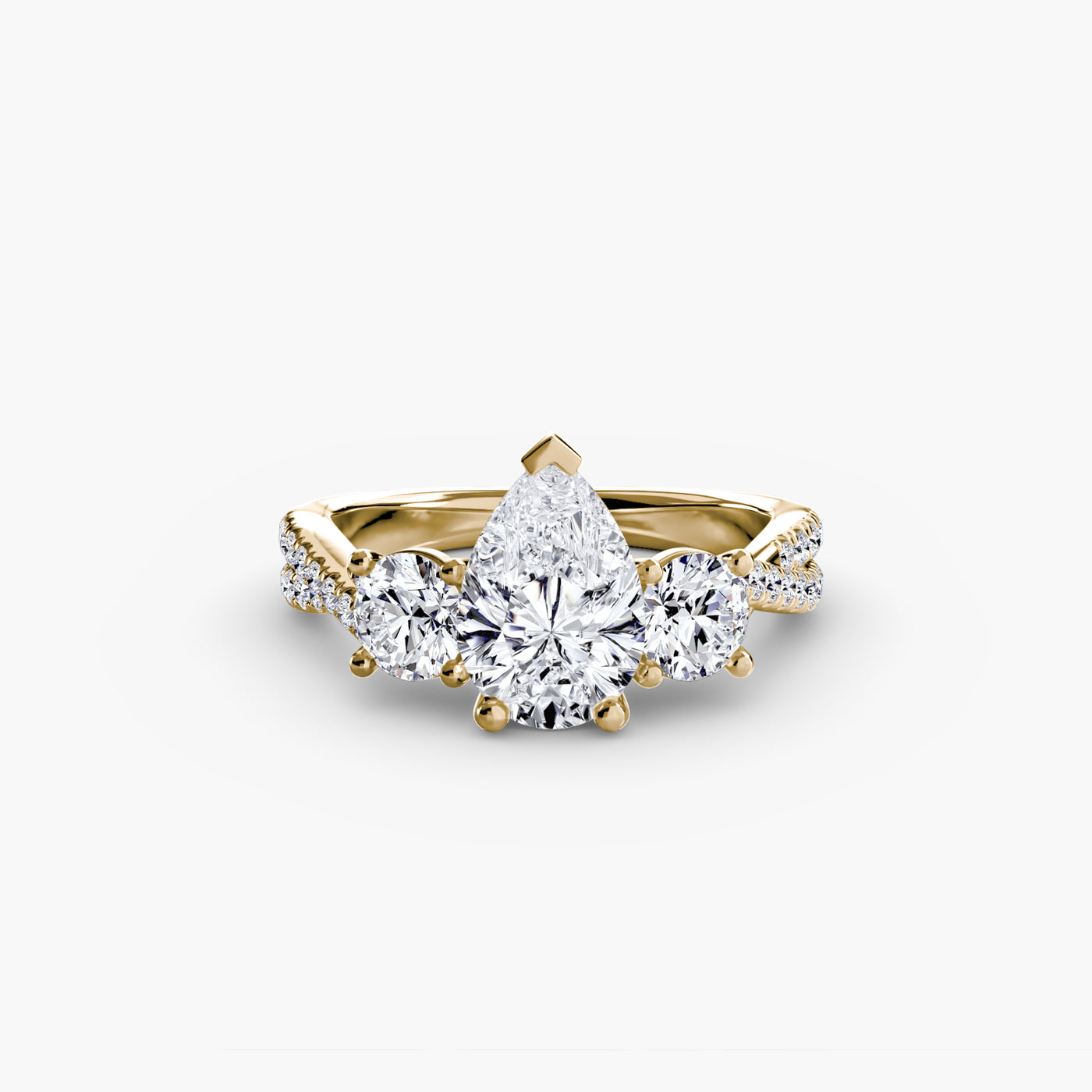 Three-Stone with Pavé Band 2