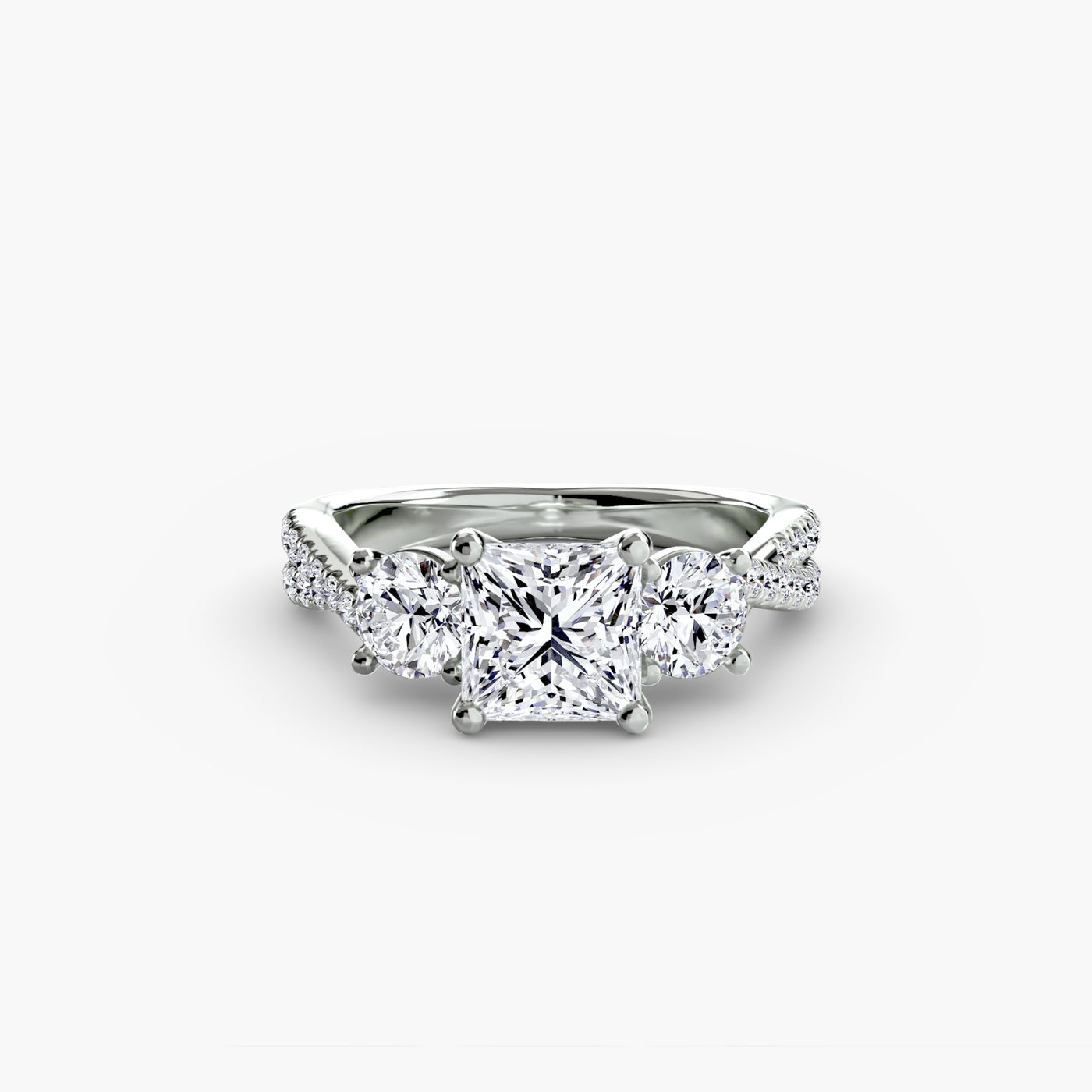 Three-Stone with Pavé Band 2