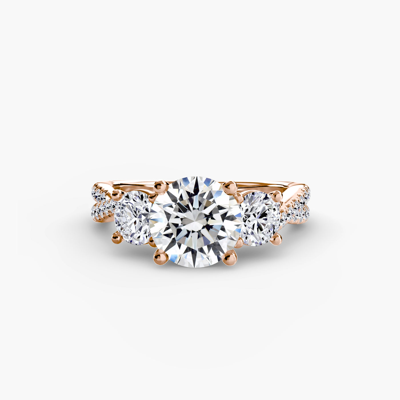 Three-Stone with Pavé Band 2