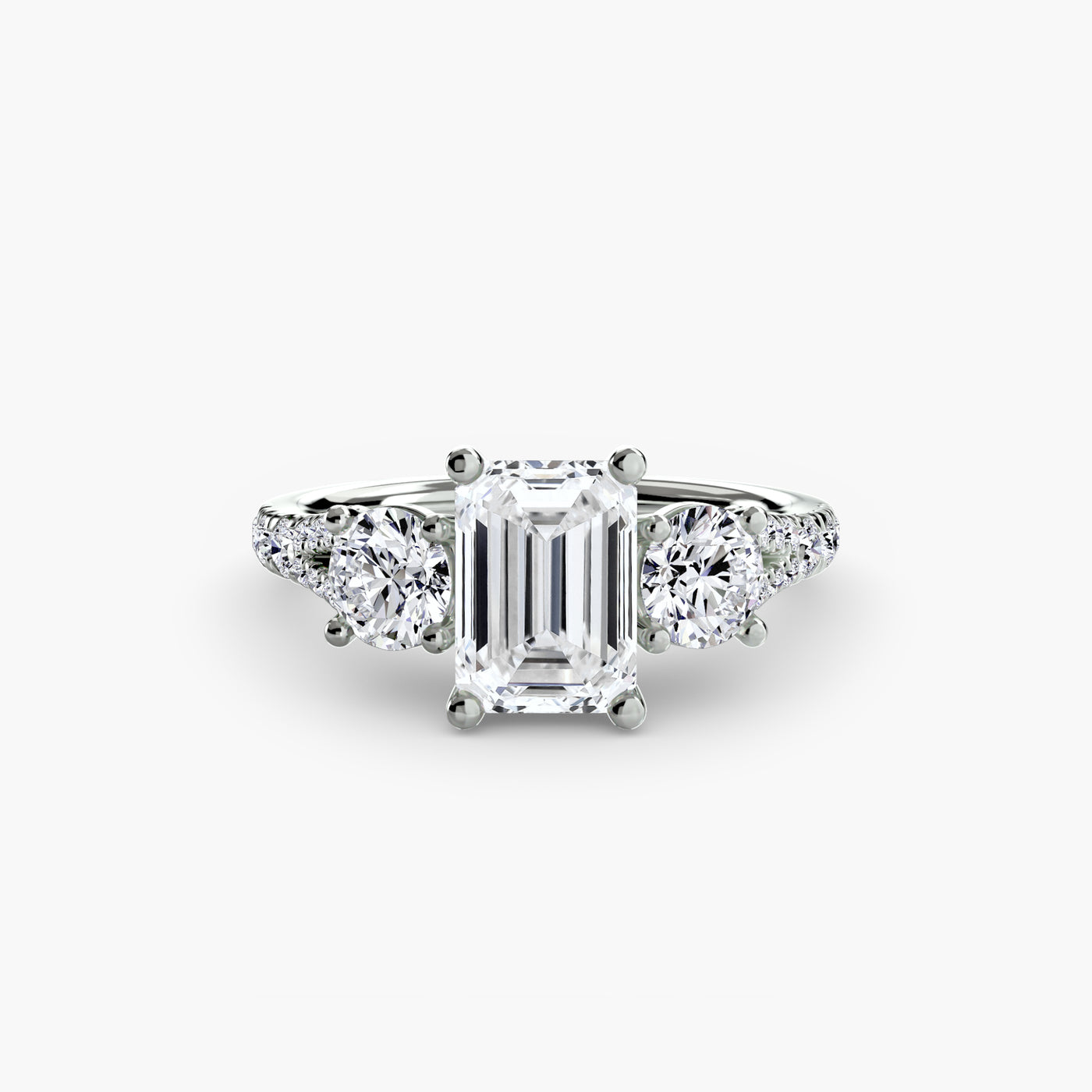Three-Stone with Pavé Band 3