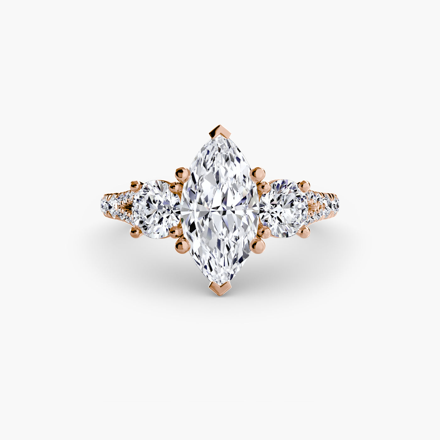Three-Stone with Pavé Band 3