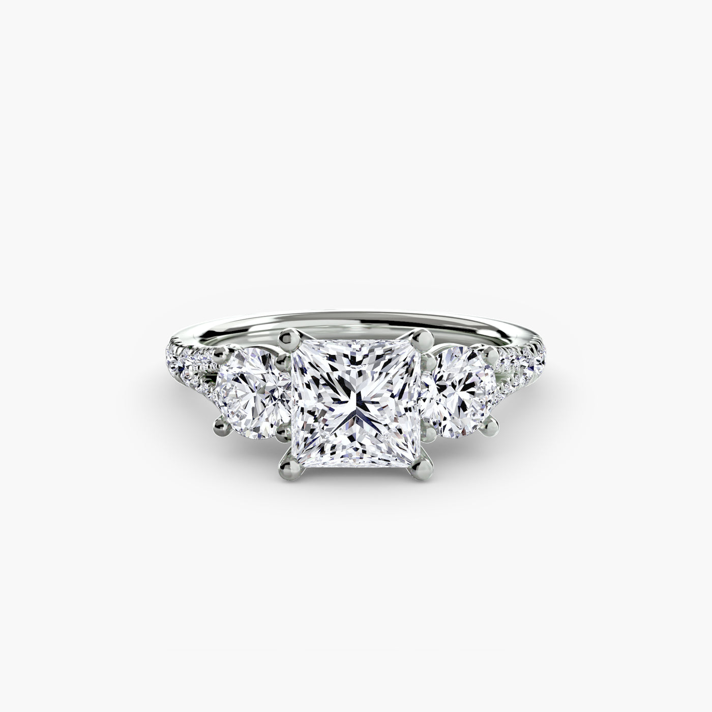 Three-Stone with Pavé Band 3