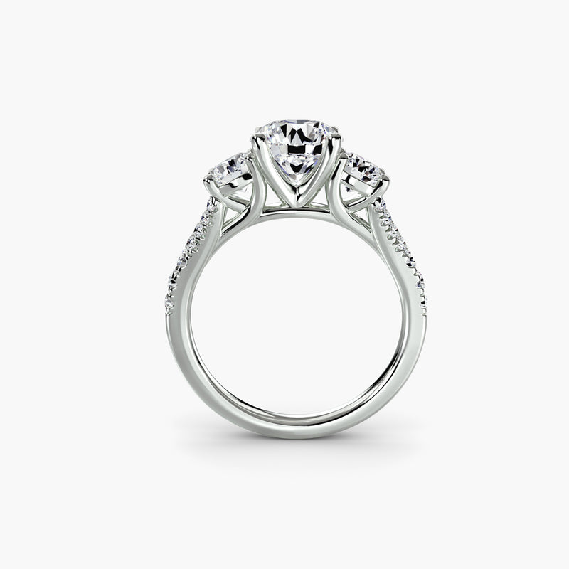 Three-Stone with Pavé Band 3