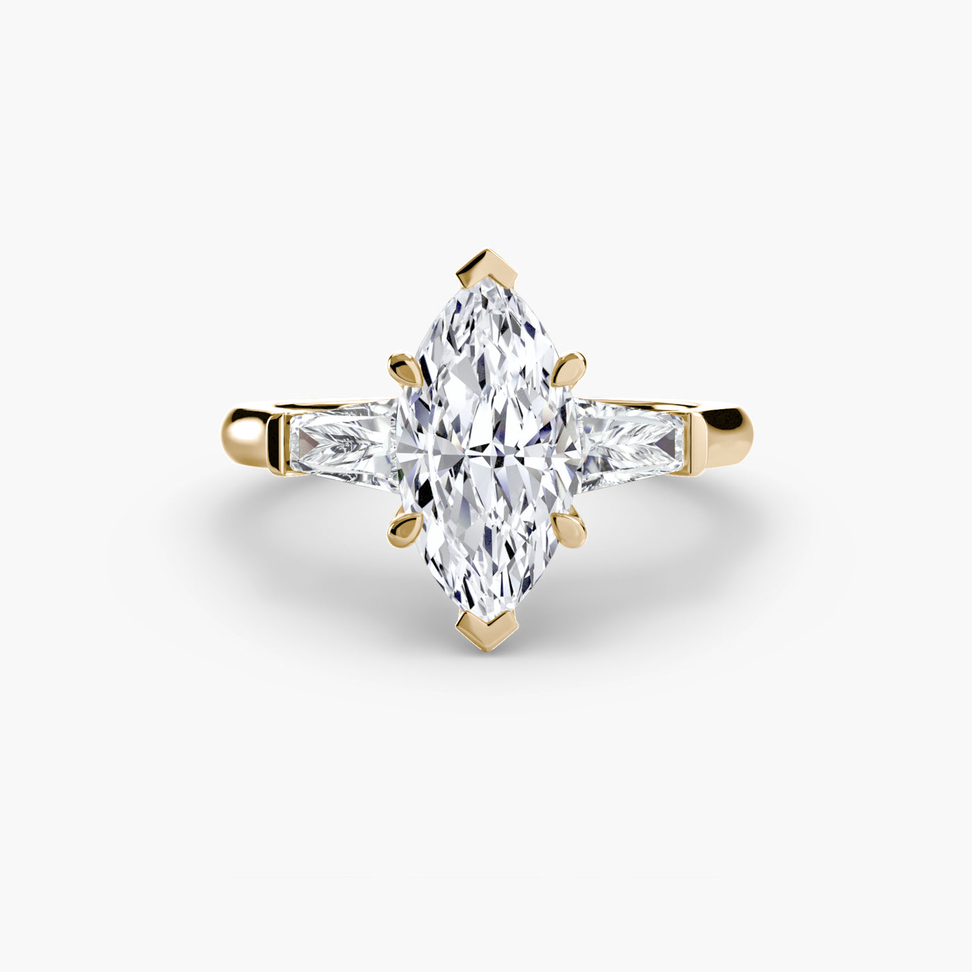 Three-Stone Ring (Baguette Side Stones)