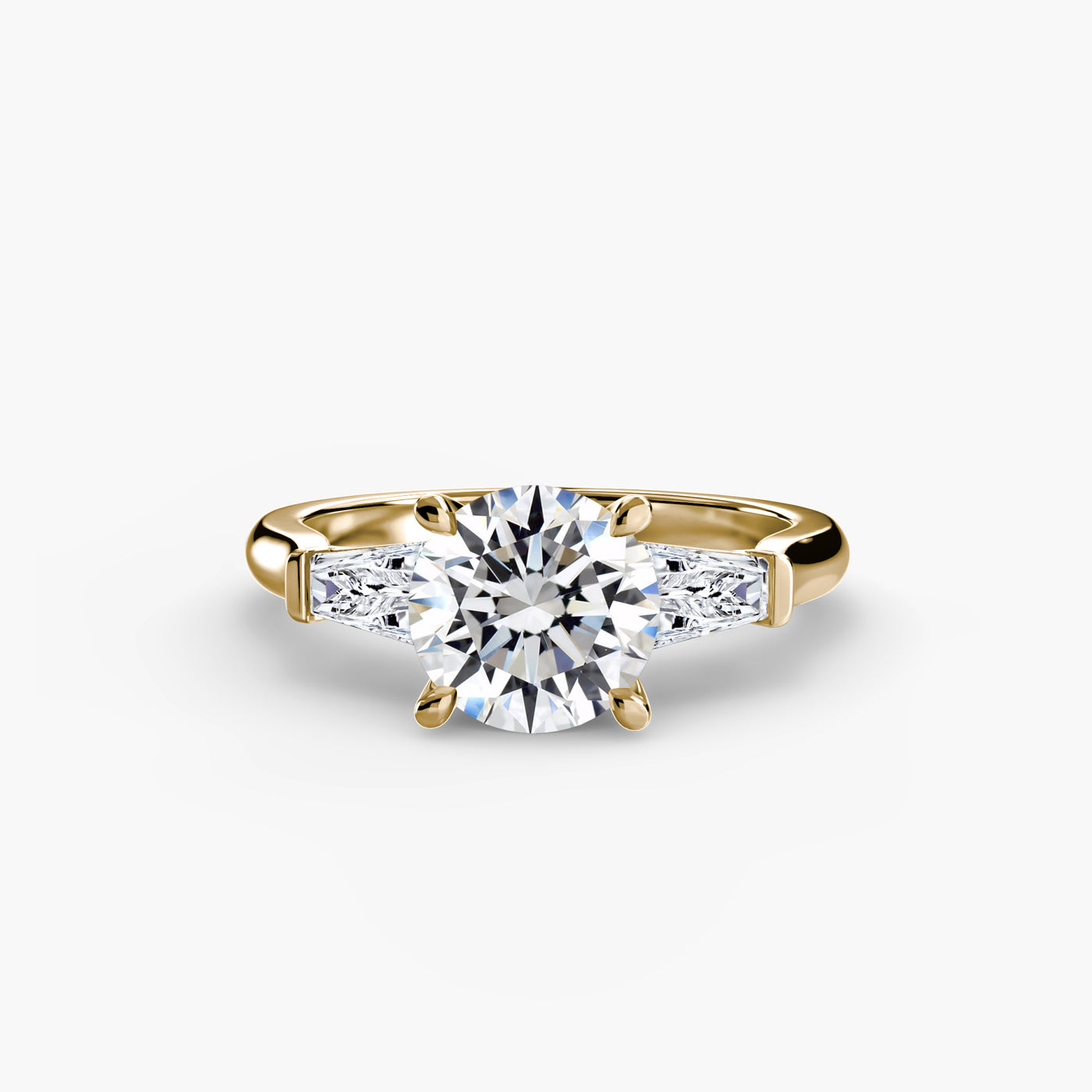 Three-Stone Ring (Baguette Side Stones)