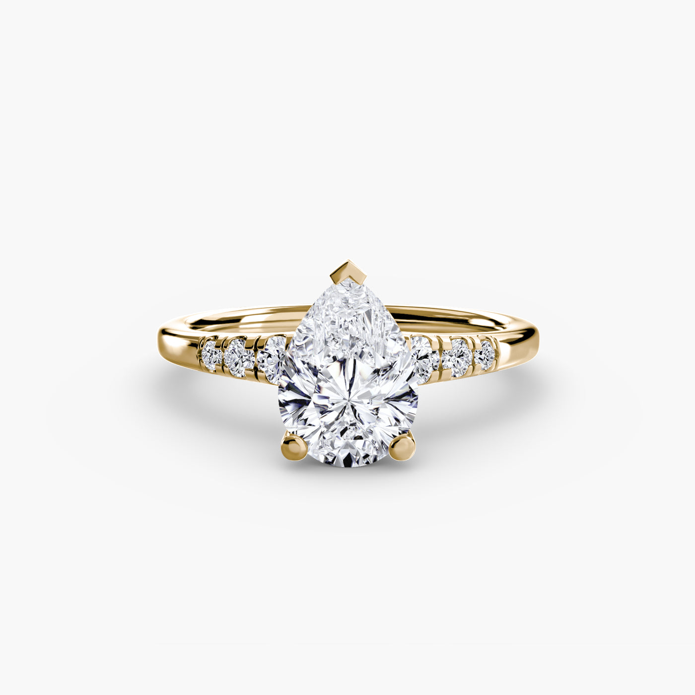 Solitaire with Shoulder Accents
