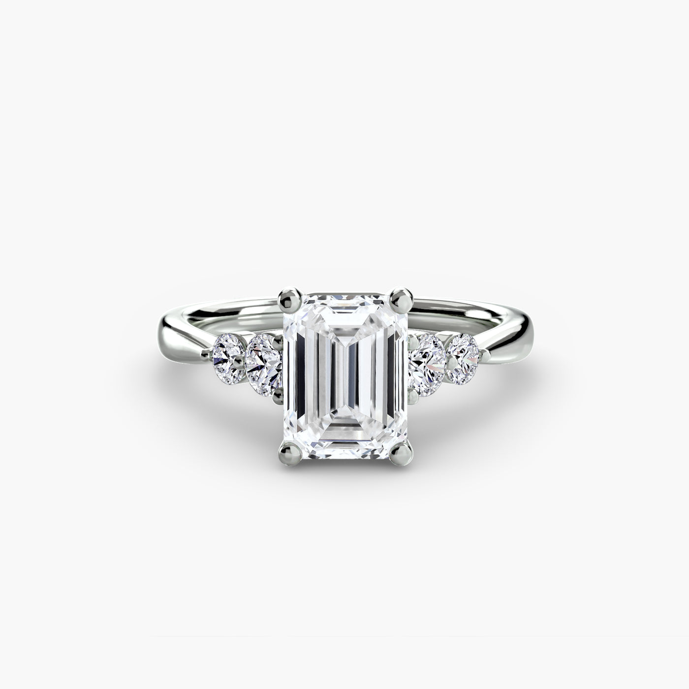 Solitaire with Shoulder Accents 2