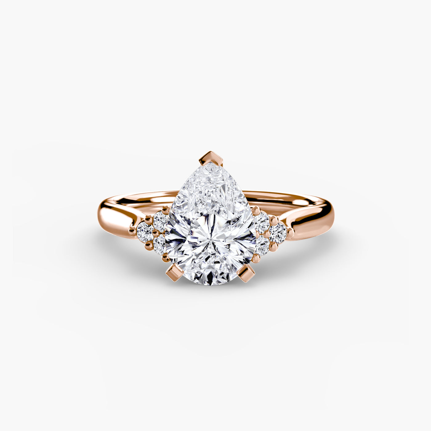 Solitaire with Cluster Shoulders 2