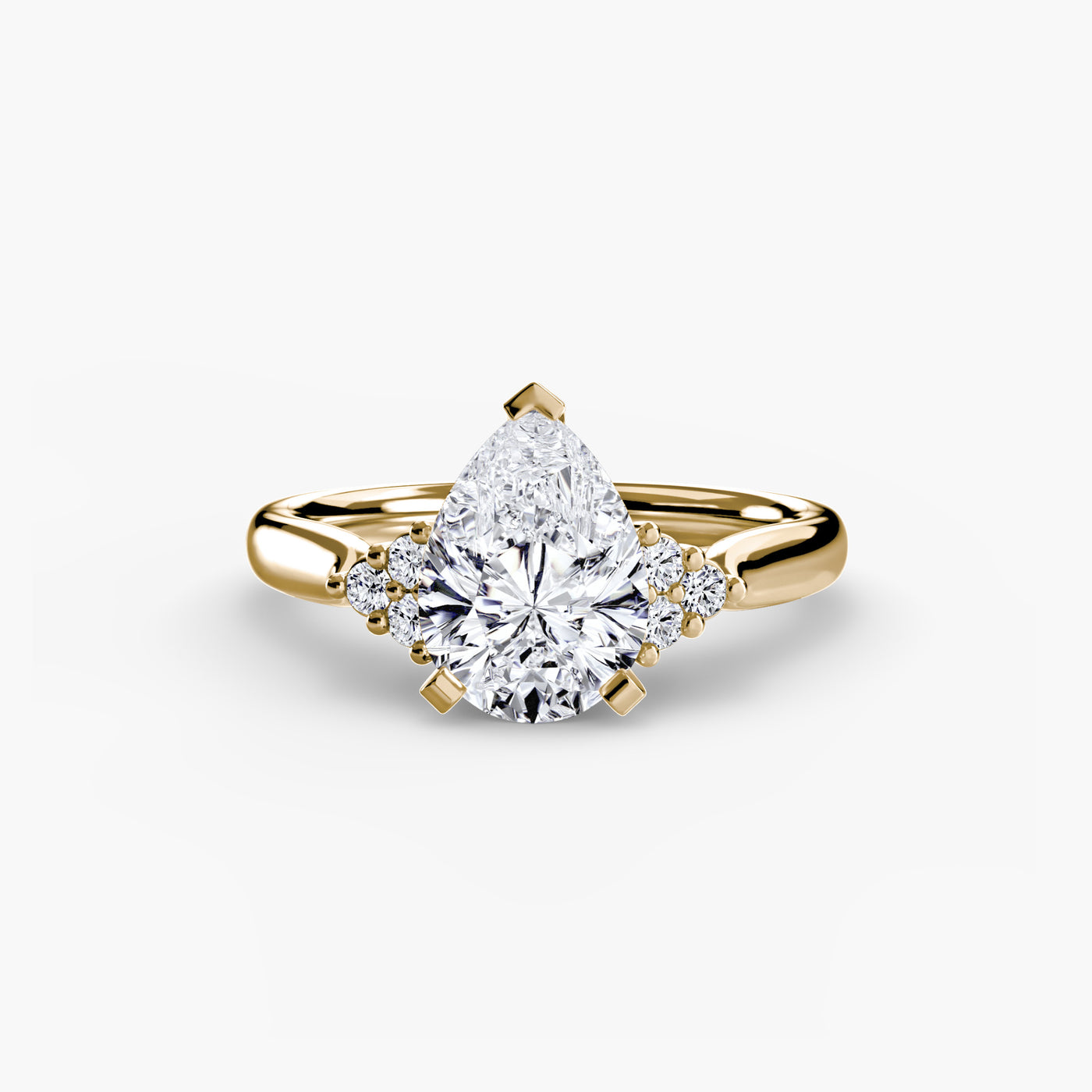 Solitaire with Cluster Shoulders 2