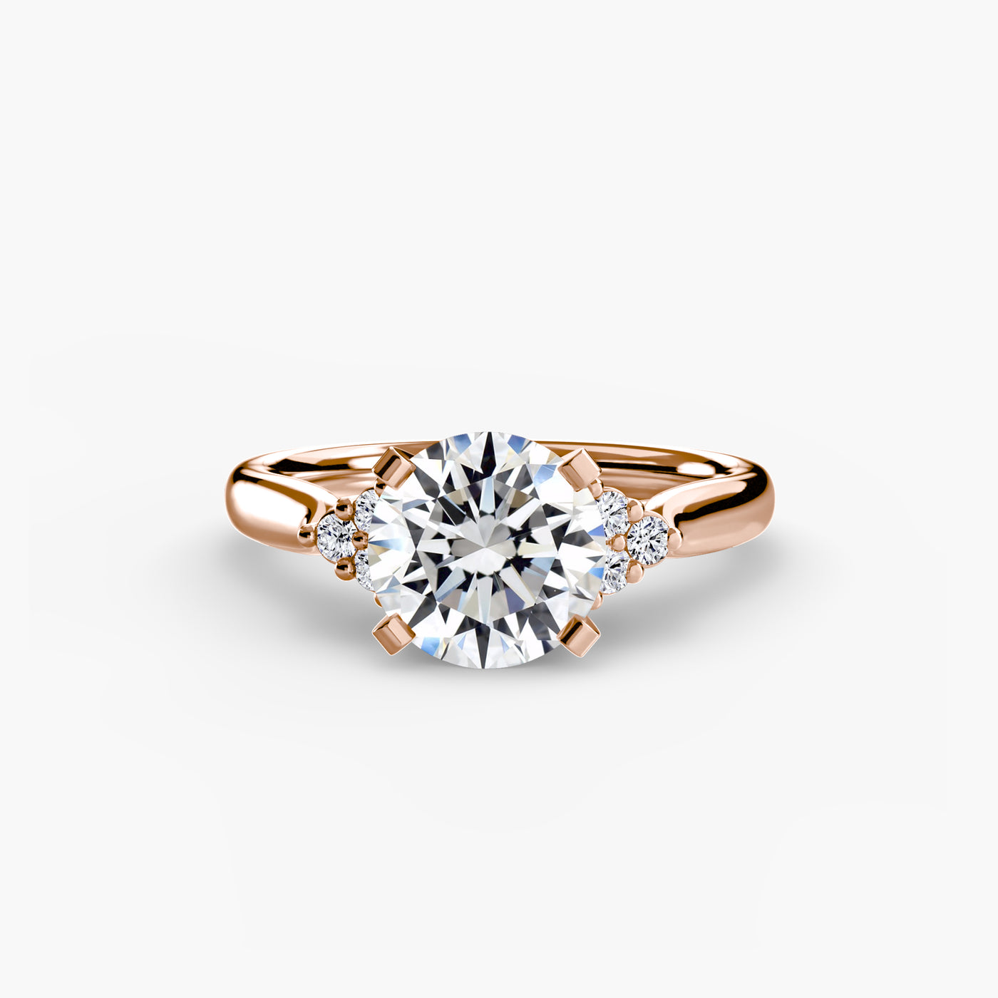 Solitaire with Cluster Shoulders 2