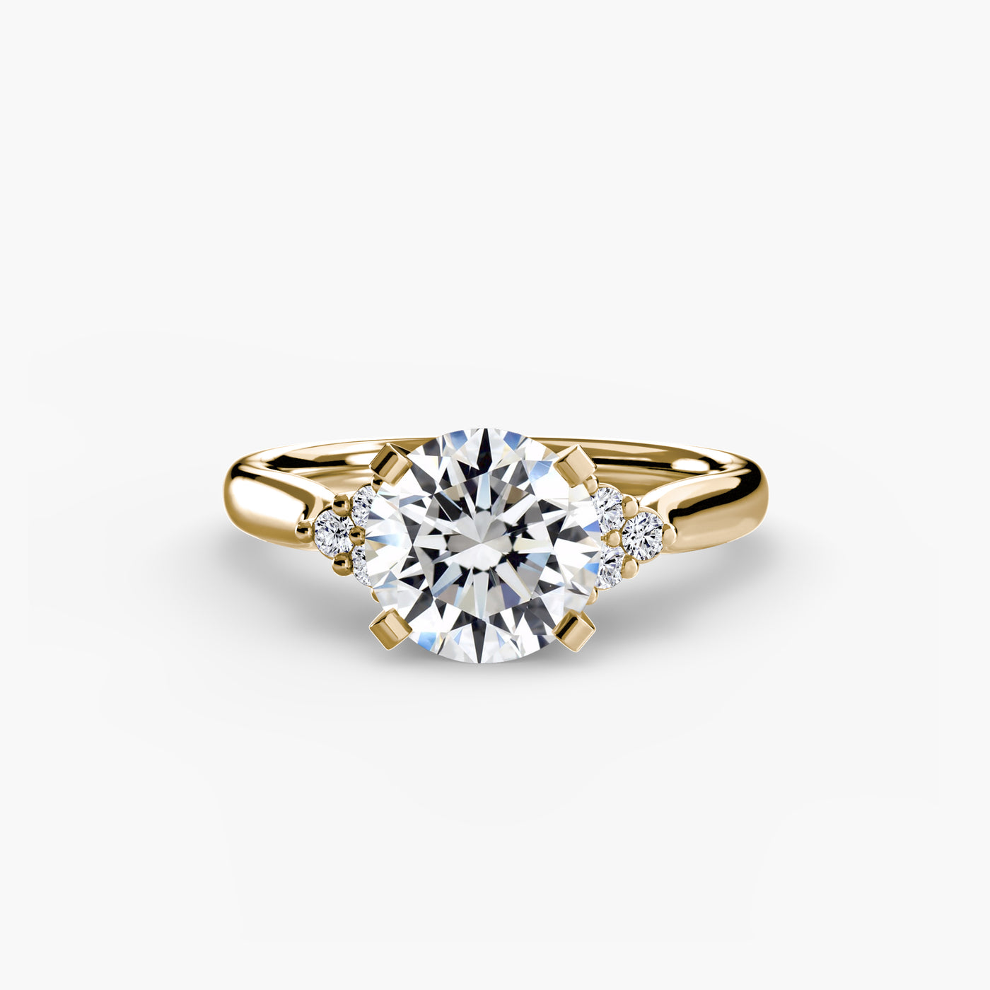 Solitaire with Cluster Shoulders 2