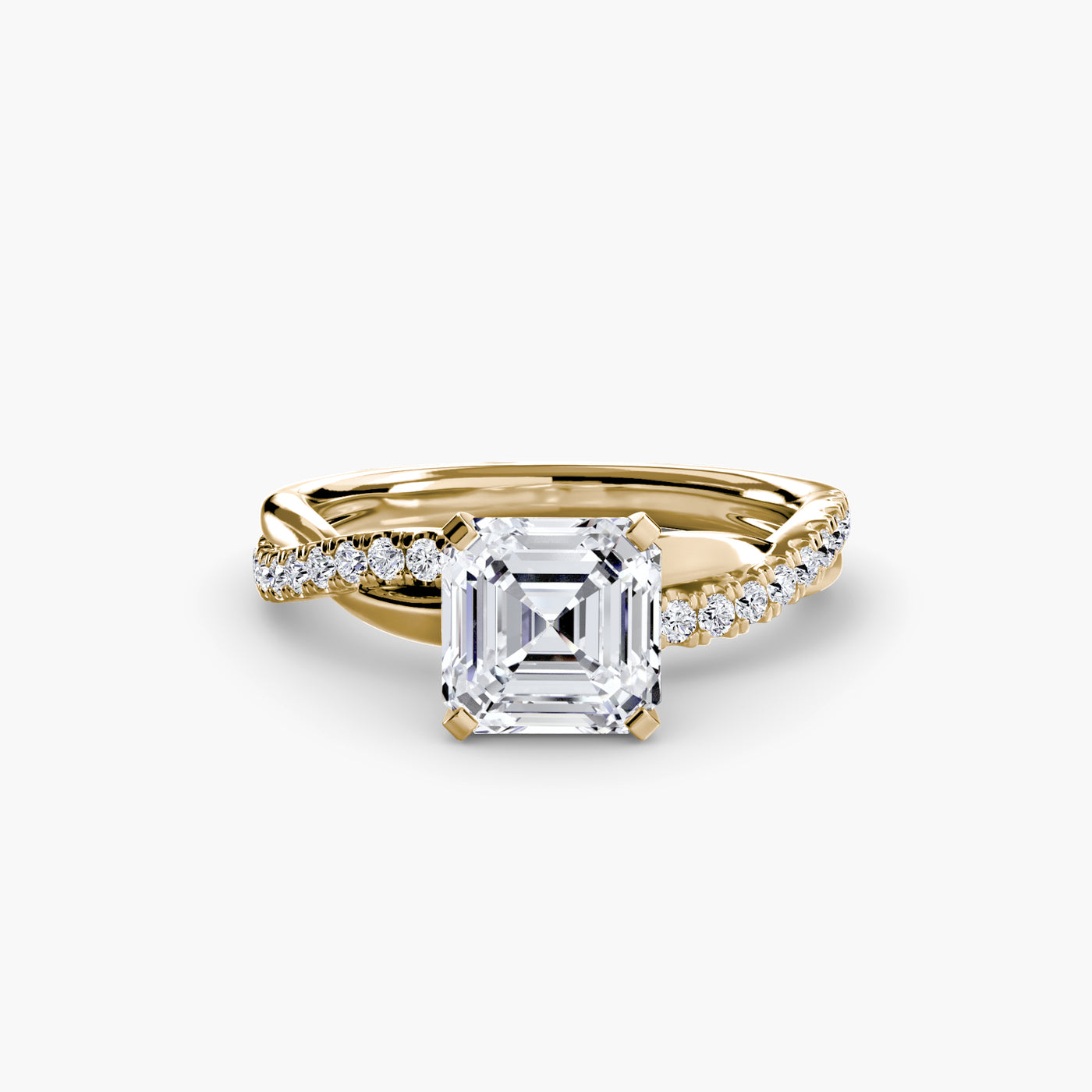The Emerald Twist Pavé Ring