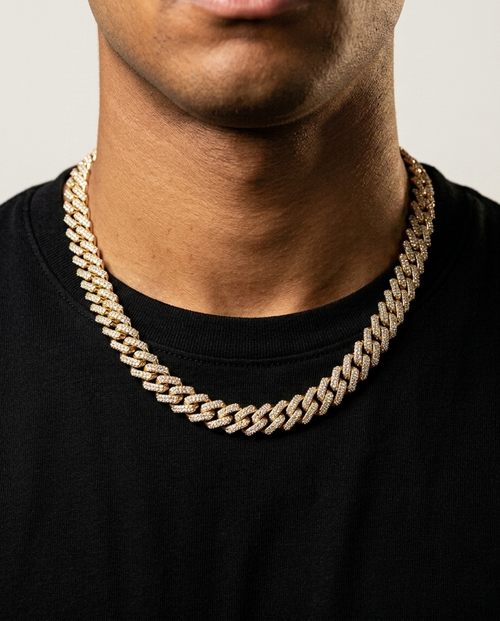 Diamond Cuban Chain Yellow Gold