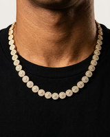 Round Diamond Necklace Yellow Gold