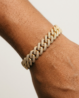 Cuban Diamond Bracelet Yellow Gold