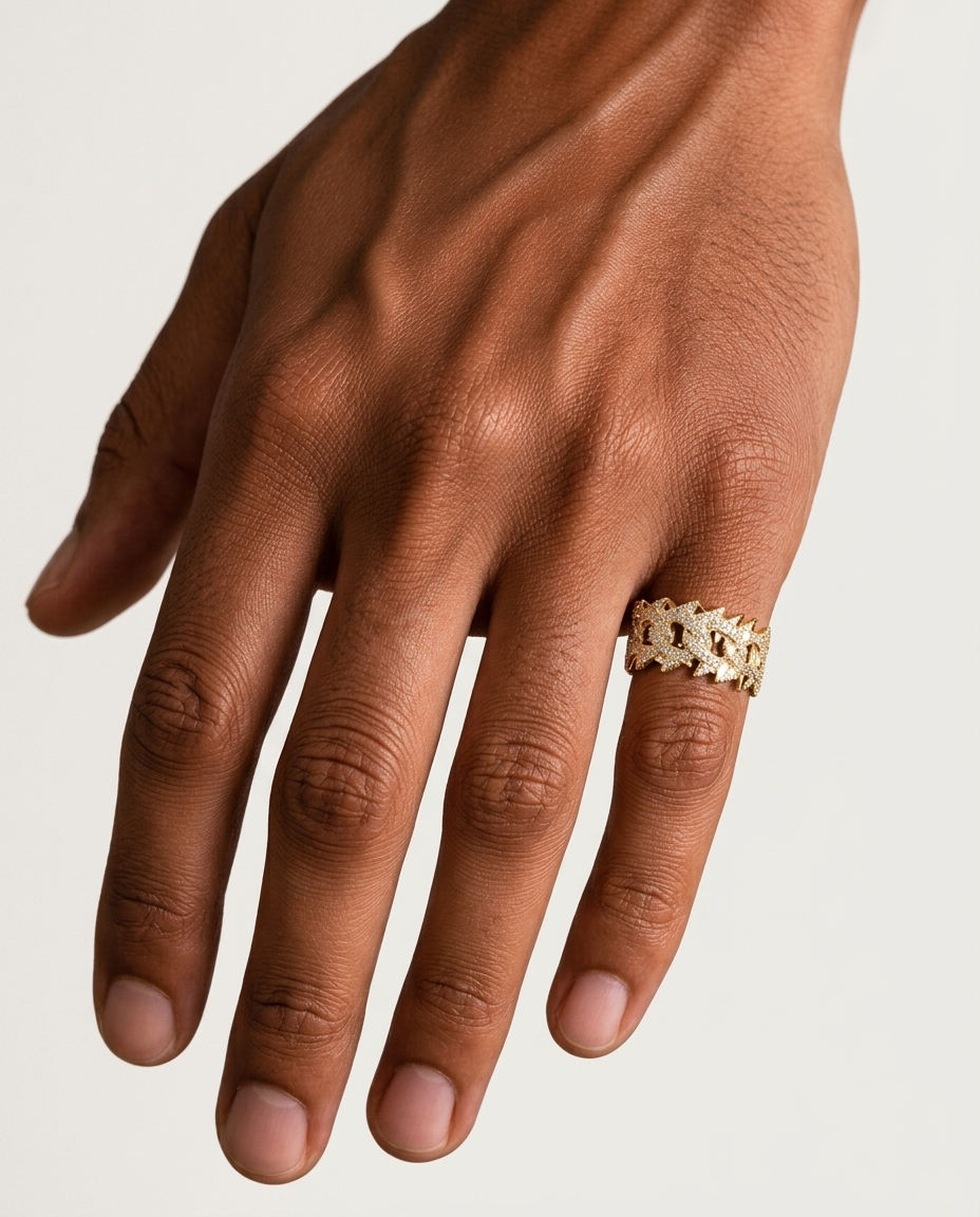 Cage Ring Yellow Gold pinky