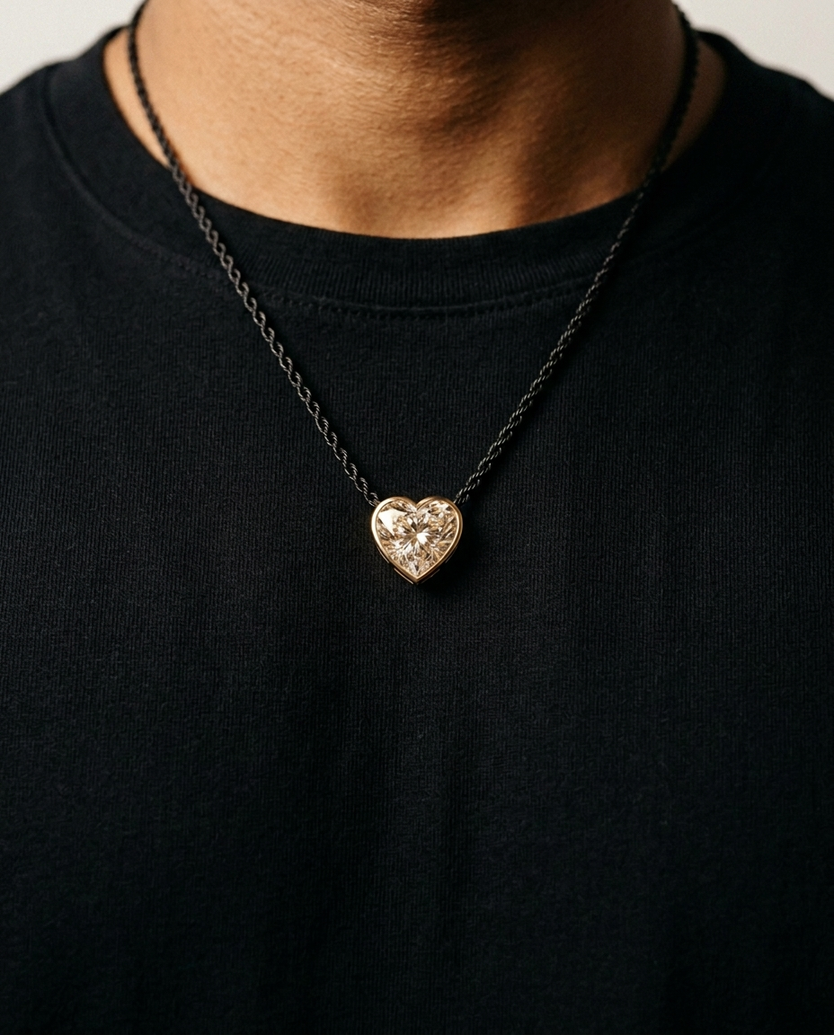 Love Heart Pendant Yellow Gold