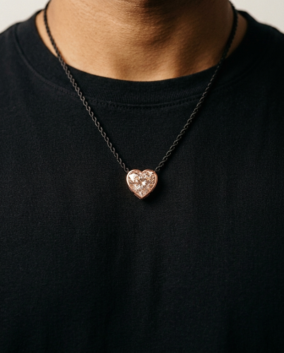 Love Heart Pendant Rose Gold