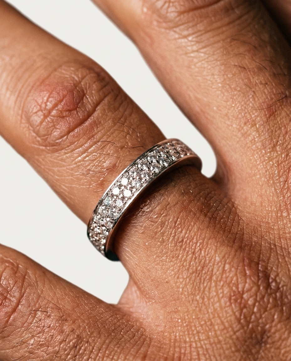 Thin Diamond Ring White Gold