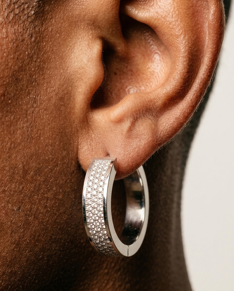 Hoop Diamond Earrings