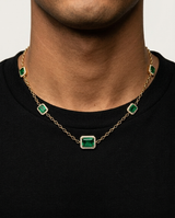 Emerald Necklace Yellow Gold