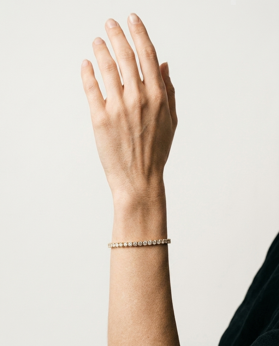 Diamond Tennis Bracelet on model