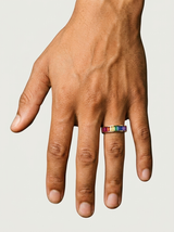 Diamond Baguette Treated Sapphires Yellow Gold