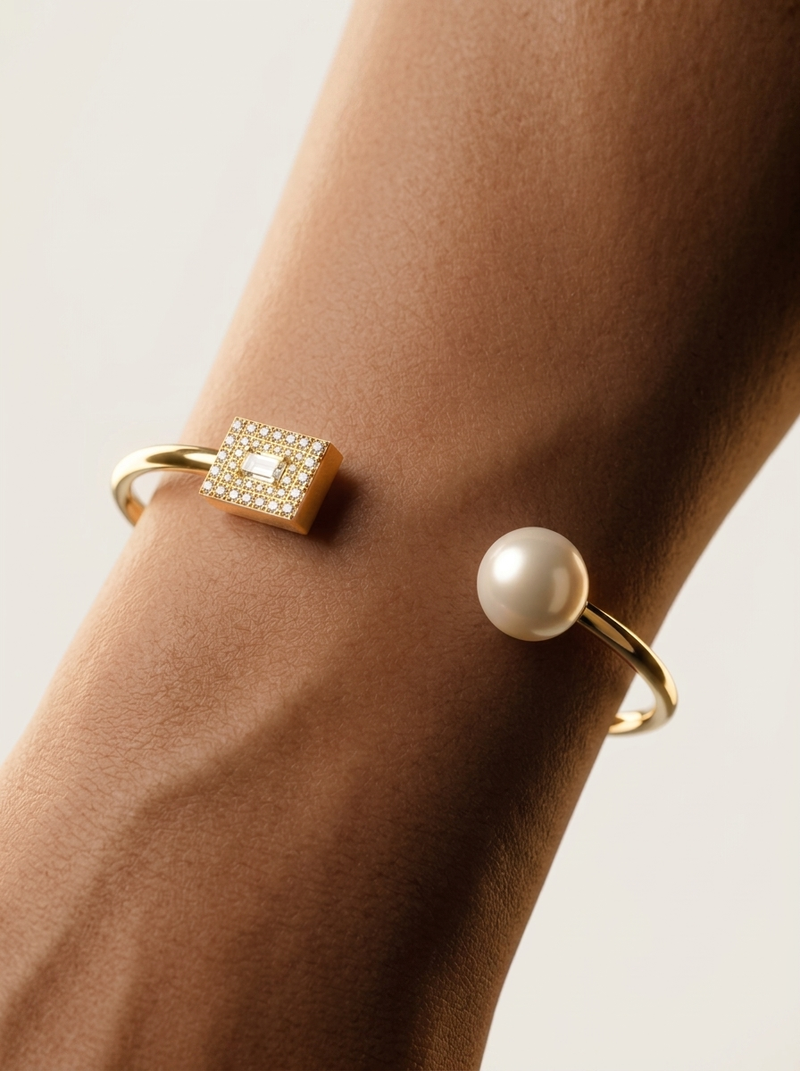 Diamond Pearl Bracelet None