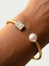 Diamond Pearl Bracelet Yellow