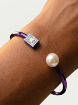 Diamond Pearl Bracelet Purple
