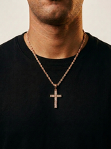 Diamond Cross Rose Gold