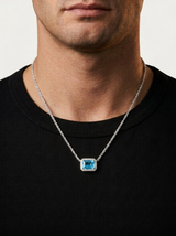 Topaz Quartz Pendant White Gold