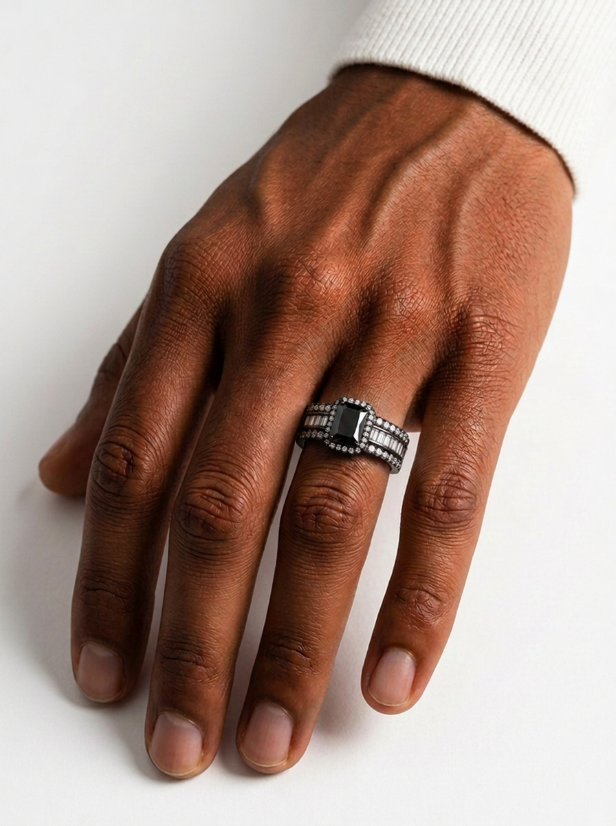 Infinite Ring Black Gold