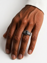 Infinite Ring Black Gold